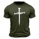 thumbnail image 1 of Camisa Casual de Cuello de la Tripulación de la Impresión de Pascua de Manga Corta de Verano Top Ligero de Poliéster para los Hombres, Camiseta de Manga Corta para el Uso Diario de Primavera Verano, 1 of 9