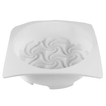 MUSEYA 1Pc White Silicone Spiral Wave Cake Mold with Reinforced Non Stick Coating