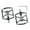 black, variant on VIVIMAX Aluminum Alloy Bicycle Pedals,Wide Platform Pedals 9/16",Cleated Design, 4 Independent Bearings