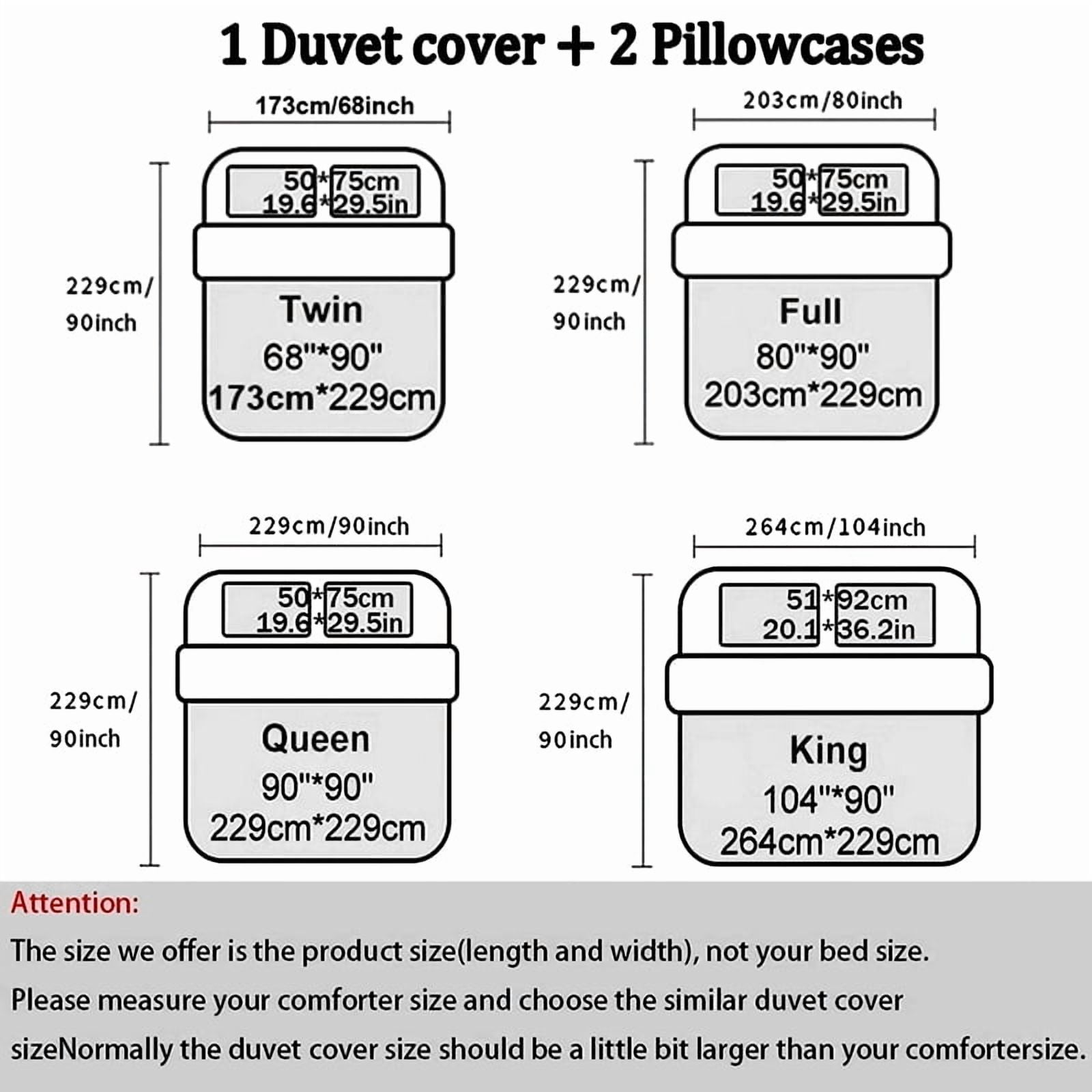 3PCS Duvet cover Set The soft (1 Duvet cover + 2 Pillowcases without Pillow covers), Features high-definition digital printing of crown and letter patterns in a stylish black and gray color scheme.