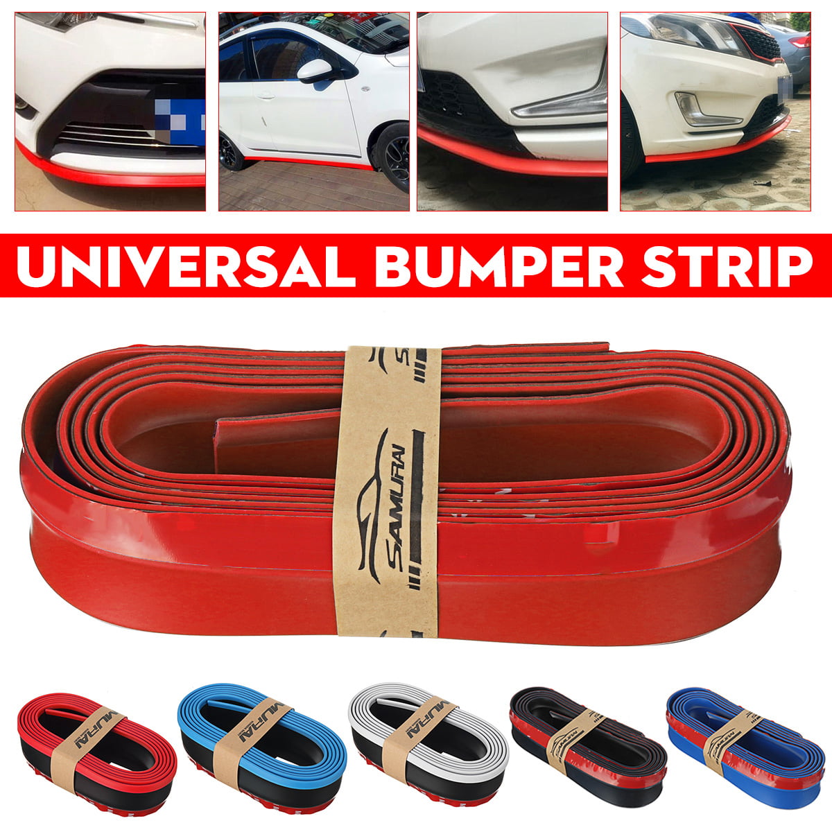 Universal Car Bumper Protector Rubber Anti-Collision Front and Rear Rubber Strips for Car Bumpers Side 8 Pieces Not Easy to Fall Bumper Protector Trim Guard Strip for Sedan SUV MPV Pickup Truck 