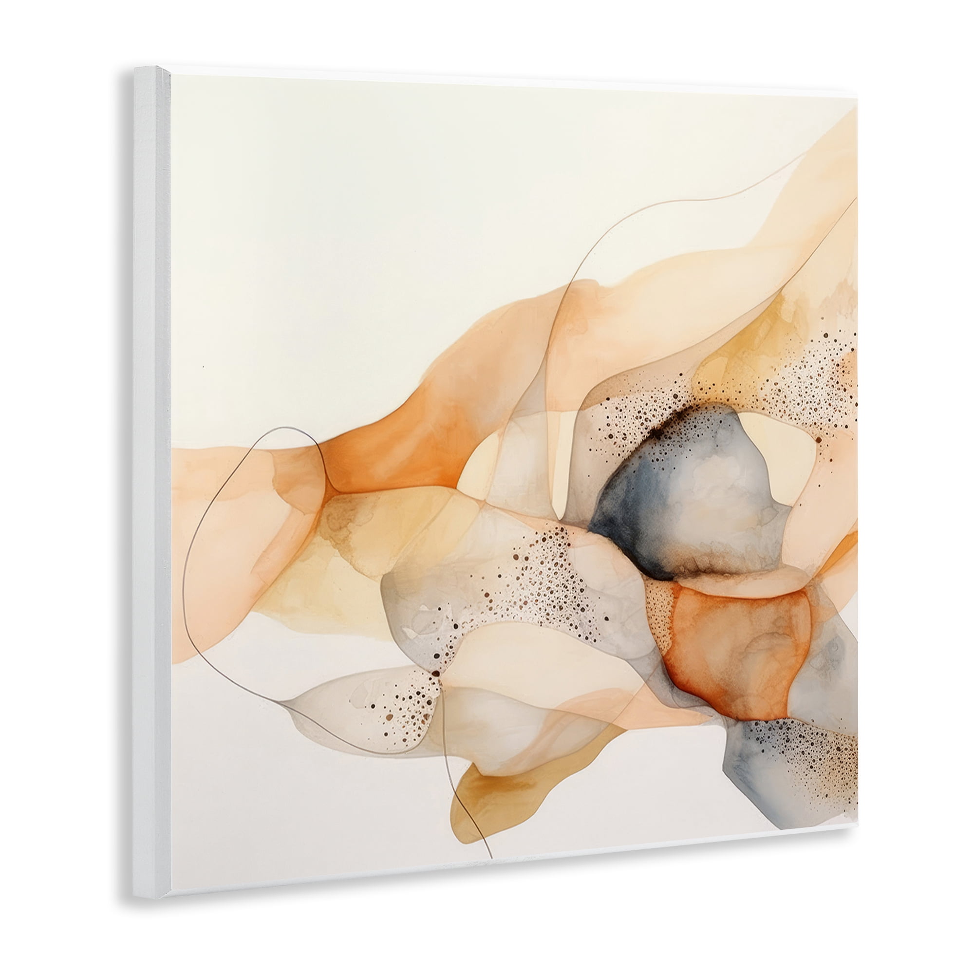 Stupell Industries Cascading Fluid Abstract Abstract Painting Unframed Art Print Wall Art, 12 x 12