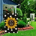 thumbnail image 3 of Summer Sunflower Monogram Garden Flag 12x18 Double Sided Burlap, Small Welcome Initial Letter S Family Last Name Yard House Flag Outdoor Polka Dots Decoration (ONLY FLAG), 3 of 6