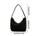 thumbnail image 3 of EARKITY Women's Solid Color Handheld Bag Large Capacity Soft Nylon Bag Armpit Bag Style Shoulder, 3 of 5