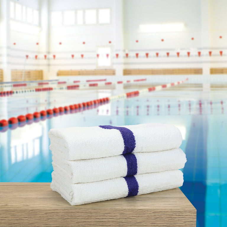 Pool Towels White Large Size 30x60 Economy