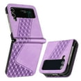 thumbnail image 3 of Allytech Galaxy Z Flip 4 Case with Credit Card Slots, Anti-Scratch PU Leather & PC Shockproof Folio Flip Case for Samsung Galaxy Z Flip 4 2022, Purple, 3 of 5