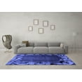 thumbnail image 3 of Ahgly Company Indoor Round Abstract Blue Modern Area Rugs, 6' Round, 3 of 4