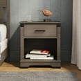 thumbnail image 3 of Child Craft Redmond Nightstand with Drawer & Cabinet Storage, Pine Wood Construction, Dapper Gray, 3 of 6