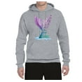 thumbnail image 2 of Wild Bobby, Sassy Since Birth Salty By Chance Mermaid Beach Ocean Vibe, Streetwear, Unisex Graphic Hoodie Sweatshirt, Heather Grey, 2XL, 2 of 3