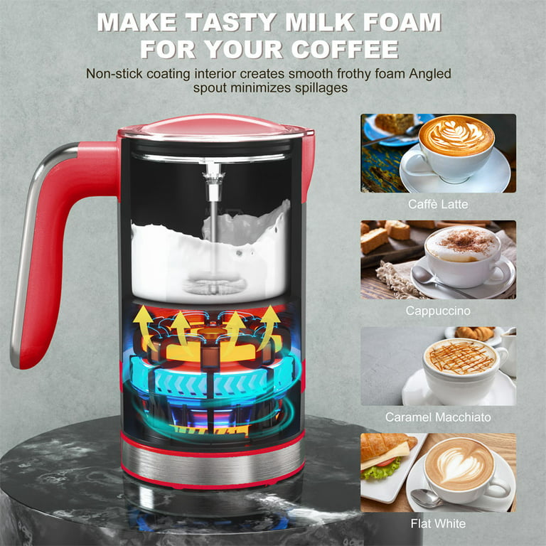 Portable Automatic Hot and Cold Milk Frother Electric Milk Steamer 4 in1  Coffee