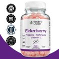 thumbnail image 4 of (5 pack) Elderberry Sambucus Gummy Vitamins Men & Women by Health Dose 100 Gummies. With Propolis Extract, Echinacea, Vitamin C, Delicious Raspberry Flavor, Vegan - Gluten-Free, Defense, Immune, 4 of 8