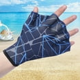 thumbnail image 2 of 1 Pair Swimming Gloves Elastic Anti-slip Portable Swimming Hand Fins Flippers Finger Webbed Gloves Paddle Water Supply Accessories, 2 of 8