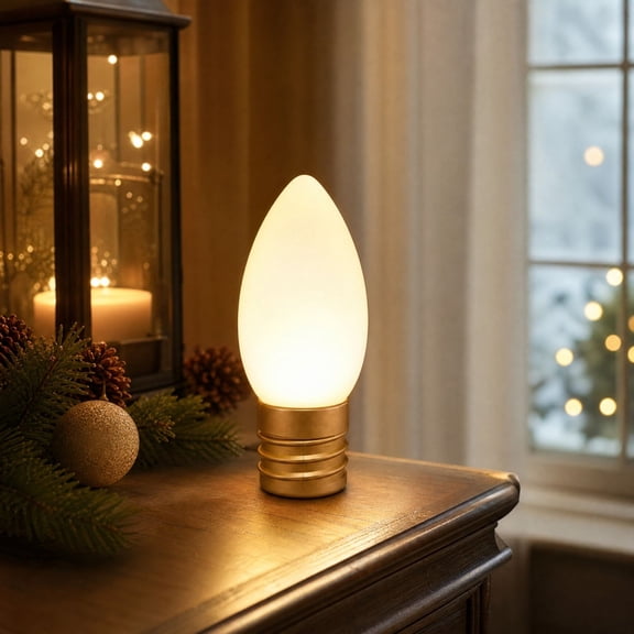 C9 Light Bulb Decor, Large 7.87 Inch Decorative Christmas Light Bulb for Indoor and Outdoor Holiday Yard Display