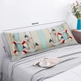 thumbnail image 5 of Ultra Soft Body Pillow Case Cover with Zipper, 21" x54 Luxury Long Body Pillow Protector Marine Anchor Welcome Board, 5 of 6