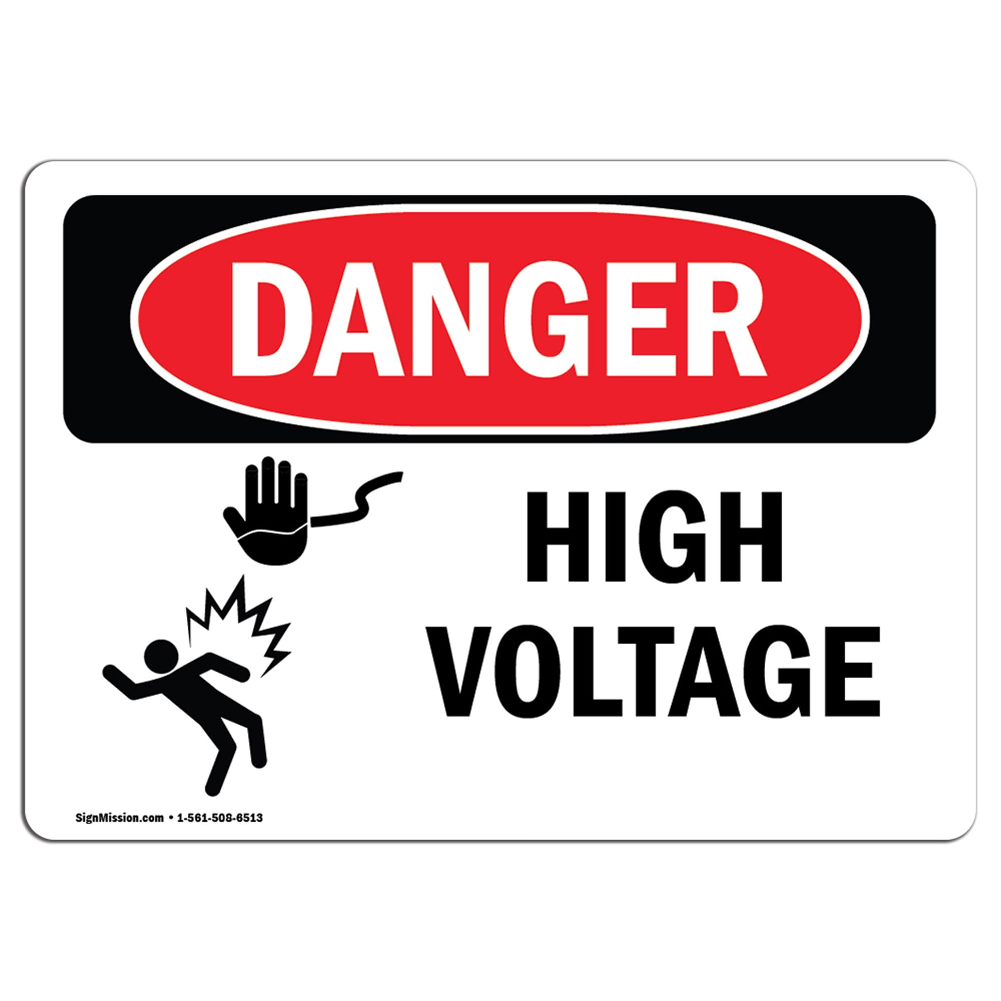 DANGER HIGH VOLTAGE STICKER DECAL STANDARD 3.5/"X5/"