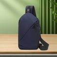 thumbnail image 1 of Mochila Bandolera Cruzada para Hombres y Mujeres – Bolsa de Hombro de Tela para Senderismo con Correa Ajustable, Conector para Auriculares, Paquete Pecho Compacto para Viajes, Caminatas, Ciclismo –, 1 of 6
