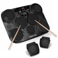thumbnail image 1 of Pyle Pro Electronic Drum Set Portable Tabletop 7 Pad Digital Musical Drum Kit, 1 of 5