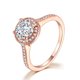thumbnail image 1 of Anillo de compromiso clásico europeo y americano para mujer, con microincrustaciones de circonita AAA, chapado en platino, joyería de diamantes, 1 of 6