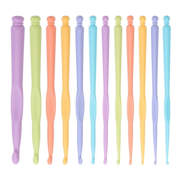 12 Pcs 2.0mm-10.0mm Crochet Hook Set Practical Knitting Needle Crochet Needle