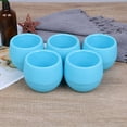 thumbnail image 1 of 5PCS Blue Flower Pots Mini  Plastic Flowerpot Nursery Flower Pot Home Decor, 1 of 6
