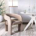 thumbnail image 4 of SAFAVIEH Couture Catharia Contemporary Velvet Solid Dining Armchair, Brown, 4 of 14