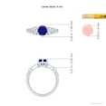 thumbnail image 4 of Angara Natural 0.9 Ct. Tanzanite Solitaire Ring in 14K White Gold for Women (Ring Size: 3.5), 4 of 9