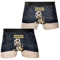thumbnail image 3 of Happy New Year Siamese Welcome 2025 Balloon Firework Party All Over Print Boxer Briefs Underwear for Men Dad Cat Lover Kitten Owner Gifts - 01014, 3 of 6