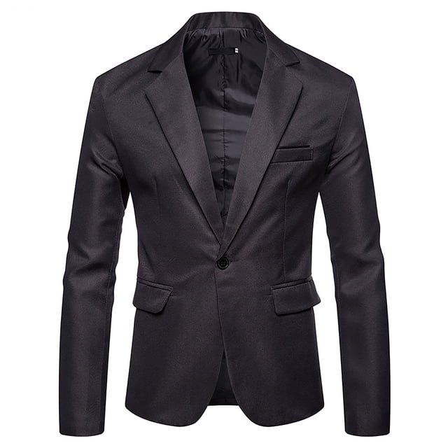CEHVOM Mode Veste Ajustée Décontractée pour Homme, Couleur Unie, Style Jeune