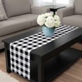 thumbnail image 4 of Vintage Farmhouse Table Runner 70 Inches Long, Black and White Checkered Kitchen Coffee Dining Table Decoration for Home Party Birthday Wedding Home Decor 13x70 Inches, 4 of 8