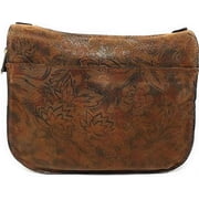 Patricia Nash Nappa Etched Floral Leather (Brown)