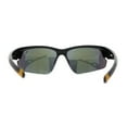 thumbnail image 4 of Mens 90s Color Mirror Classic Baseball Halfrim Sport Sunglasses Black Yellow Mirror, 4 of 4