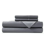 Hotel Sheets Direct 100% Bamboo Sheets - California King Size Sheet and Pillowcase Set - Cooling, 4-Piece Bedding Sets - Dark Gray