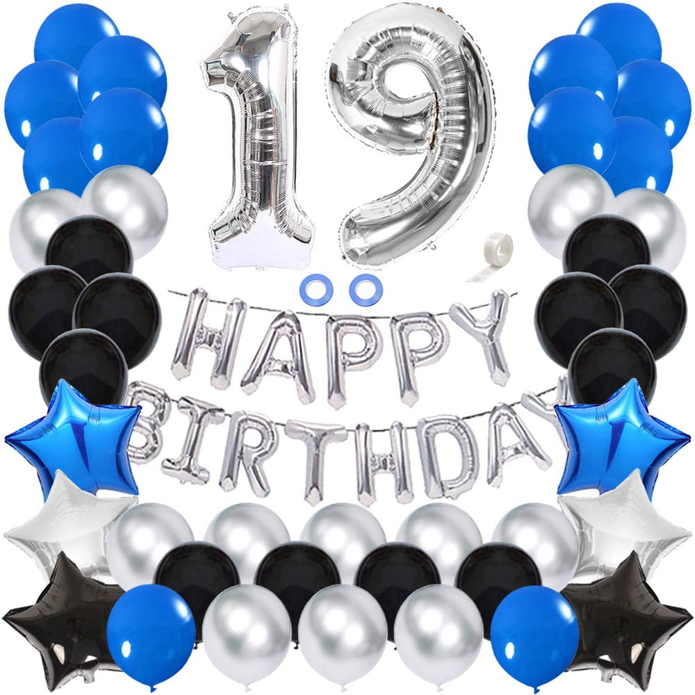 Personalised 19th birthday balloon and colourful confetti gift wrap de –  Dom & Geri