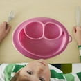 Baby Silicone Suction Plate Portable Silicone Divided Placemat for