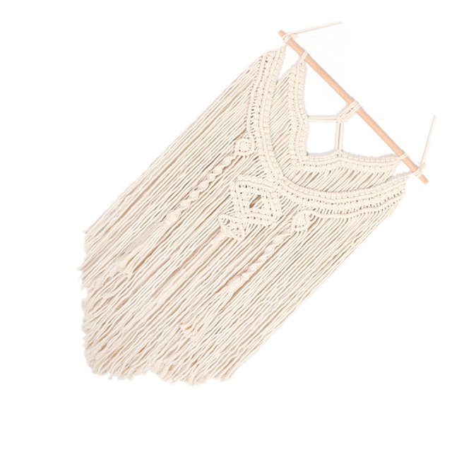 Naiovety Hermosos regalos blancos, tapiz colgante de pared de macramé para seres queridos, duradero y respetuoso con el medio ambiente Decoración del hogar