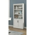 thumbnail image 2 of Modern Wood Lower Doors Bookcase Office Bookcase Fully Assembled White, 2 of 9