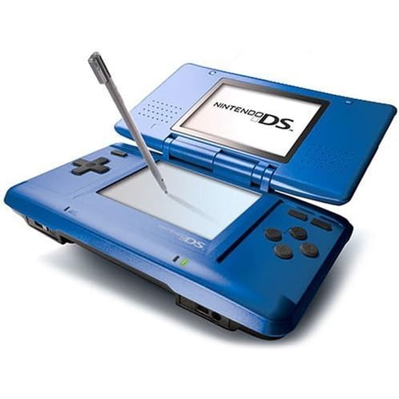 Restored Nintendo DS Original Handheld Console Electric Blue Dual Screen Gaming System with Touchscreen, Wireless Multiplayer & GBA Compatibility