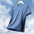 thumbnail image 4 of FRSASU Men's Quick Dry Breathable Workout Fitted T Shirts Athletic Mesh Short Sleeve Crew Neck Tee Blue, 4 of 8