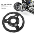 thumbnail image 4 of RC Steel Spur Gear, Stable Rolling Power Handling Capacity Robust 48P Steel Spur Gear Black Light Weight For 1/10 RC Car, 4 of 8