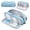 Sky Blue, variant on Large Capacity Pencil Case 3 Compartment Pouch Pen Bag Pink