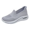 thumbnail image 3 of ibiyuan Orthopedic Sneakers for Women Closures Arch Support Low Top Walking Shoes Mesh Knitted Closed Toe on Womens on Sneakers Breathable Hands-Free Platform Mary Janes Go Walk Shoes, 3 of 9