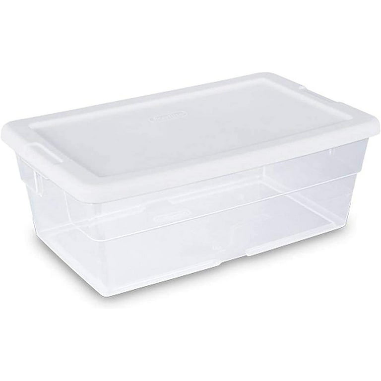 Sterilite - 6 Quart Clear Plastic Stacking Storage Container Tote (24 Pack)