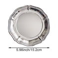 thumbnail image 2 of Yvsxxv Stainless Steel Dessert Tray Round Serving Tray French Style Jewelry Tray for Cuisines Snack Candy Perfume Cosmetic, 2 of 6