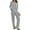 Grey, variant on PRETTYGARDEN Women's 2 Piece Lounge Sets Ribbed Knit Long Sleeve V Neck Pullover Tops Wide Leg Pants Spring Fall Outfits