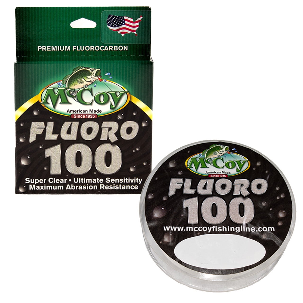 McCoy Fluoro 100 Premium Fluorocarbon Fishing Line (8lb Test (.009" Dia) - 200 Yards)