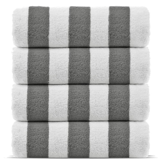 Toallas de piscina y playa Chakir Turkish Linens 100% algodón, paquete de 4