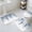 Blue, variant on Burnt Orange Botanical Bath Mat 3 Piece Bathroom Rug Set, Eucalyptus Leaves Pastoral Floral Non Slip Bath Rug Contour Mat and Toilet Lid Cover, Absorbent Shower Mats Soft Bath Rugs and Mats Sets