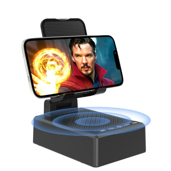 Soporte para teléfono con altavoz Bluetooth Mahensy con sonido HD Black