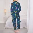 thumbnail image 3 of Pajama Sets for Women 2 Pcs, Colorful Dragonfly Butterfly Button Down Long Sleeve Sleepwear Lounge PJ Sets, 3 of 6