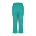 thumbnail image 6 of Women's High Waisted Capris Leggings Yoga Pants, Solid Color Slim Fitting Gym Workout Bottoms, Stretchy Soft Breathable for Casual Daily Lounge Pilates Zumba Travel Essentials, 6 of 9
